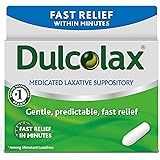 Dulcolax Fast Relief Medicated Laxative Suppositories, Bisacodyl, 10 mg, 28 Count
