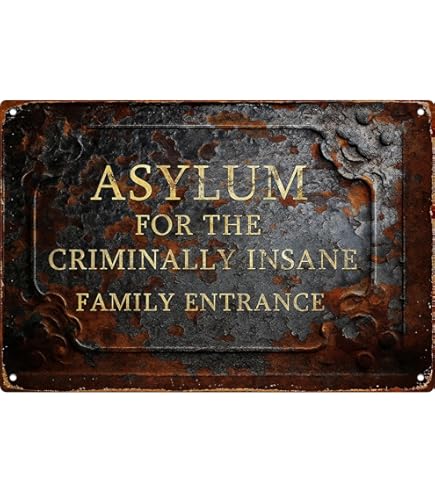 Amazon.com: 12 * 8 INCH Asylum For The Criminally Insane Madhouse