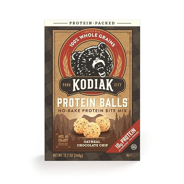 KODIAK OATMEAL PROTEIN BALL MIX, CHOCOLATE CHIP, HIGH...