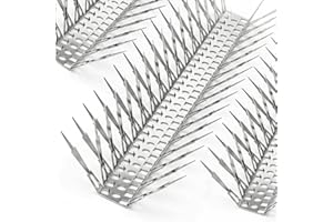 OFFO Bird Spikes, Stainless Steel Pigeon Spikes for Outside to Keep Bird, Crows and Woodpeckers Away, Covers 20 Feet（6m）