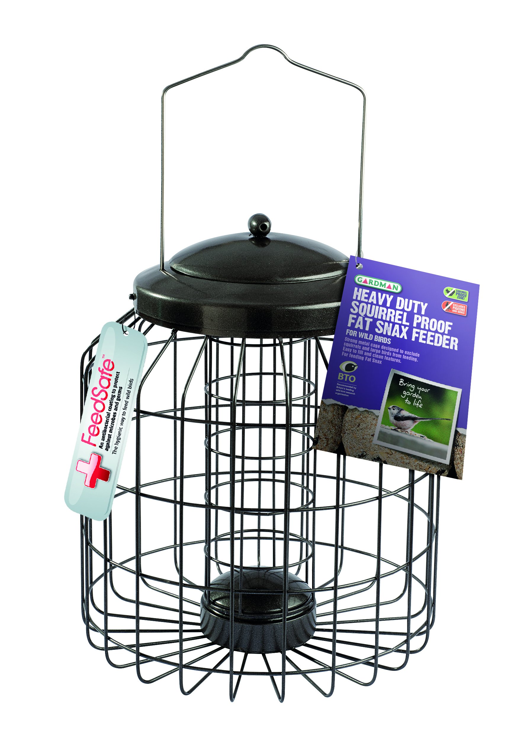 Gardman Heavy Duty Squirrel Proof Fat Snax Bird Feeder, Natural, A01822 โ image 1