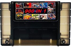 Retrotech 900 In 1 Game Cartridge For SNES Super Nintendo 16Bit Game Console - Transparent Black