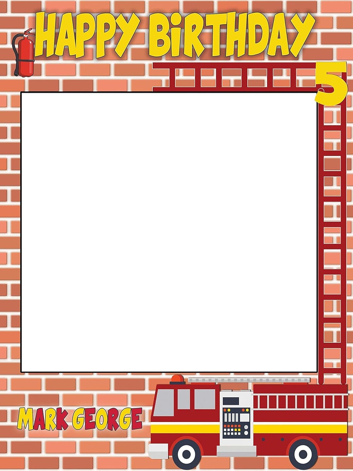 Amazon Com Custom Birthday Firetruck Photo Booth Firetruck