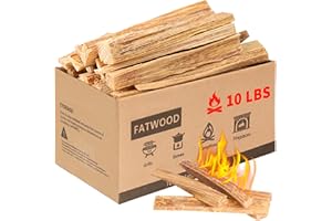 FATOK Fatwood Fire Starter Sticks for Fireplace, Fire Pit, Bonfires, Campfires, Wood Stoves, Mini Firewood Starter, 100% Natural Pine Fire Kindling Wood (10.0, Pounds)