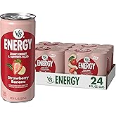 V8 Energy Strawberry Banana Juice Energy Drink, 8 fl oz Can (24 Pack)