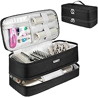 Picture of Travel Carrying Case Compatible with Shark Flexstyle/FlexFusion/Hair Dryer,Double-Layer Hair Hot Tools Storage Bag Fits for Dyson Airwrap Styler/Supersonic Hair Dryer and Attachments,Black-Bag Only