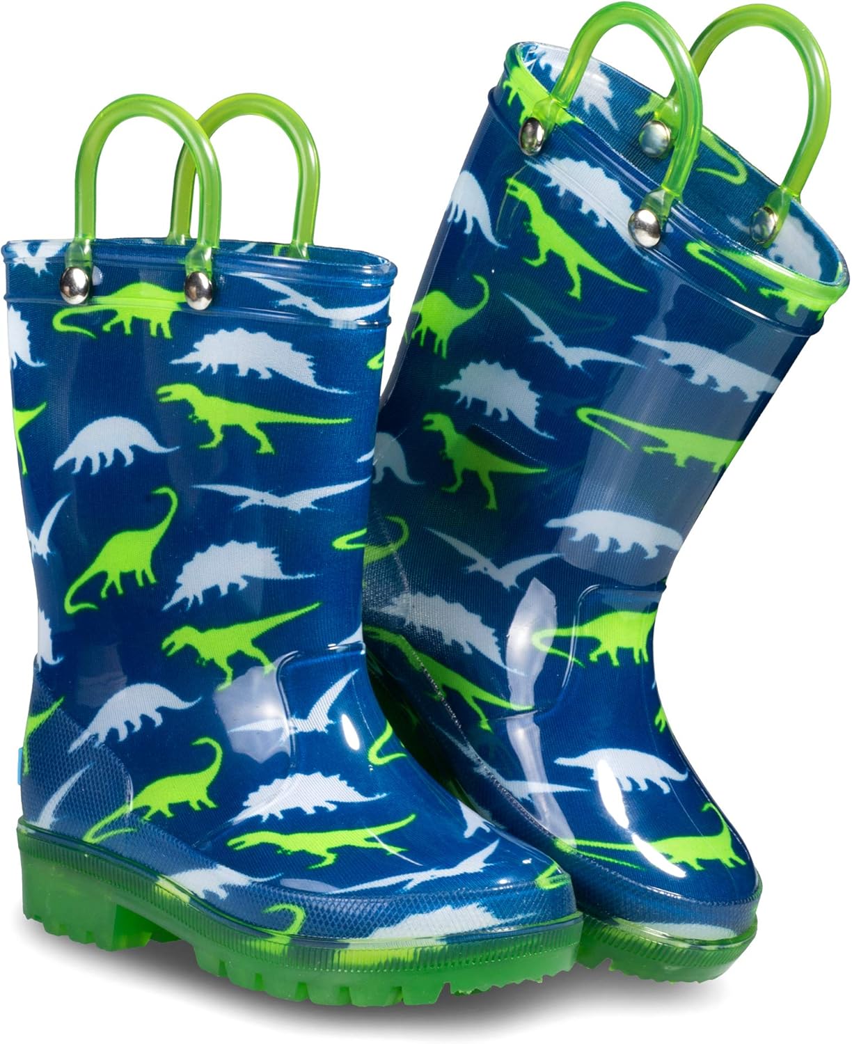 ZOOGS Light Up Kids Toddler Rain Boots for Girls and Boys