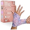 Activery Co. 2-pack Carpal Tunnel Brace for Women Wrist Wraps Wrist Support for Keyboard, Fitness, Exercise, Arthritis Pain Relief, Weightlifting, Tendonitis, Sprain, Right Hand, Left, Tie-Dye Print