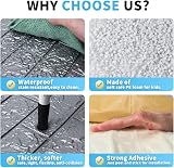 Art3d 10Pcs 3D Brick Wallpaper Grey Peel and Stick Waterproof Panels 14.5 Sq Ft view 7