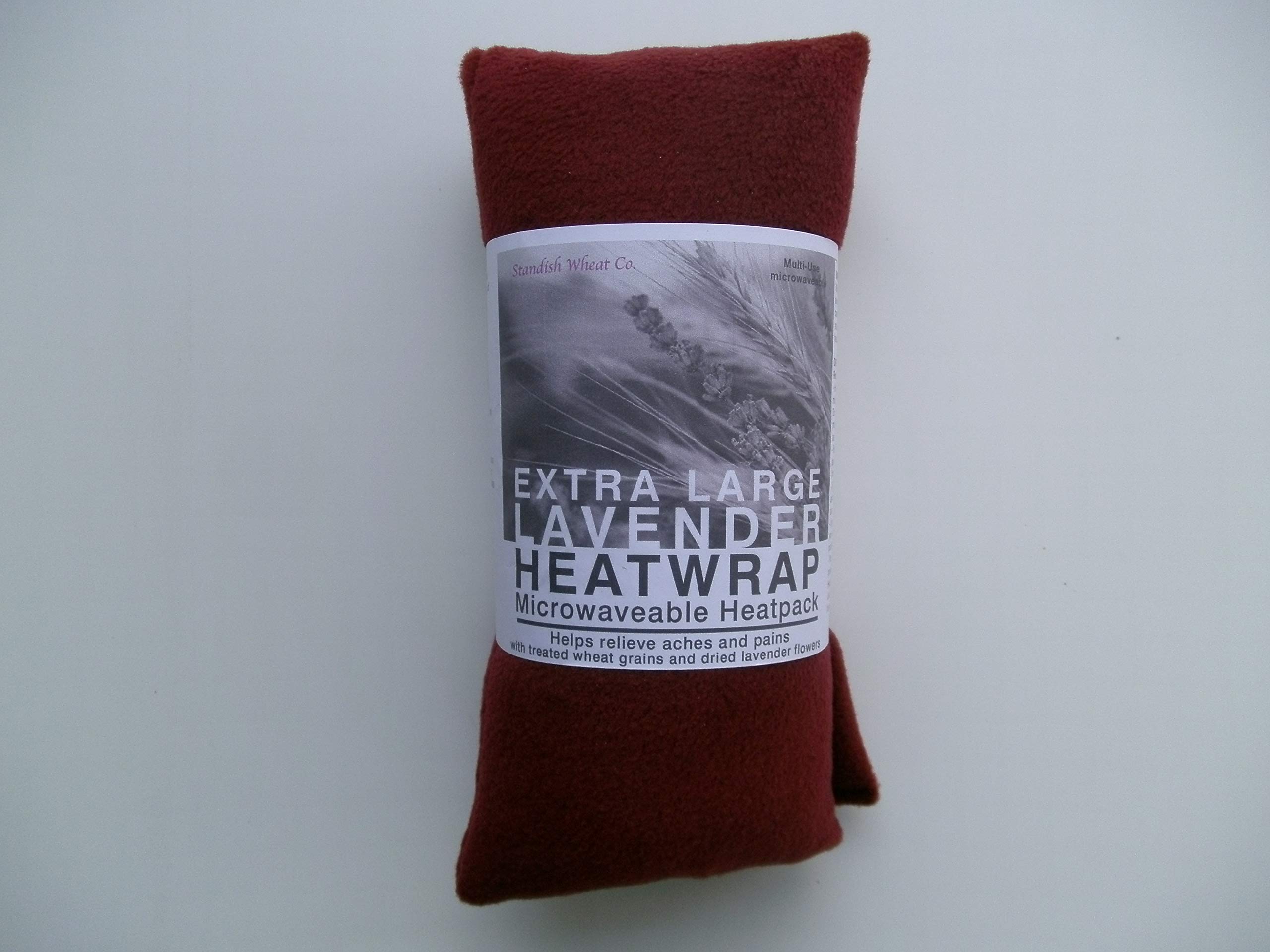 Microwave Fleece Wheat Bag with Lavender - Cranberry Red - Size LARGE