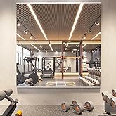 pertetey Home Gym Mirror, 48X24 Inch(Each)-2Pack Large Frameless Tempered Glass Full Body Wall Mounted for Yoga, Exercise, Dance Studio