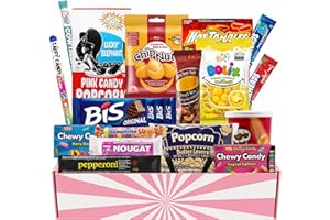 Movie Night Snack Gift Basket, 20 Assorted Treats, Popcorn, Candy, Chocolate, Soda & More, Premium Snack Gift Box by Lecsa Sp