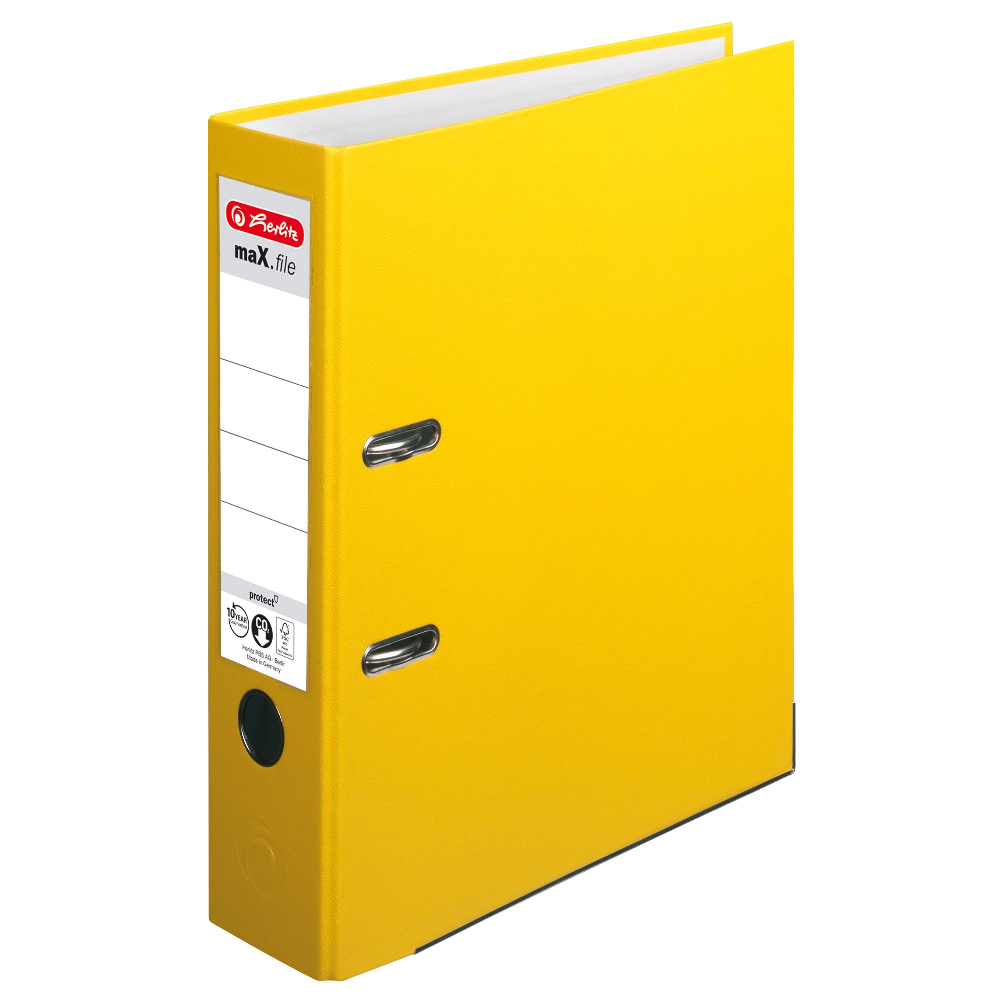 Herlitz 5480306 Lever Arch File A4 8 cm Yellow