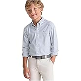 vineyard vines Boys' Wauwinet Tattersall Performance Cotton Shirt
