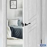 XFORT Matt Black Warped Lever On Rose Door Handles 2 Pairs Internal Doors view 4