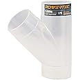 POWERTEC 2-1/2 Inch Clear Y Fitting for 2-1/2 Inch Dust Collection Hose, 2 1/2 Inch Dust Collection Hose Connector Fittings for Dust Collection System, 1 pack (70228)