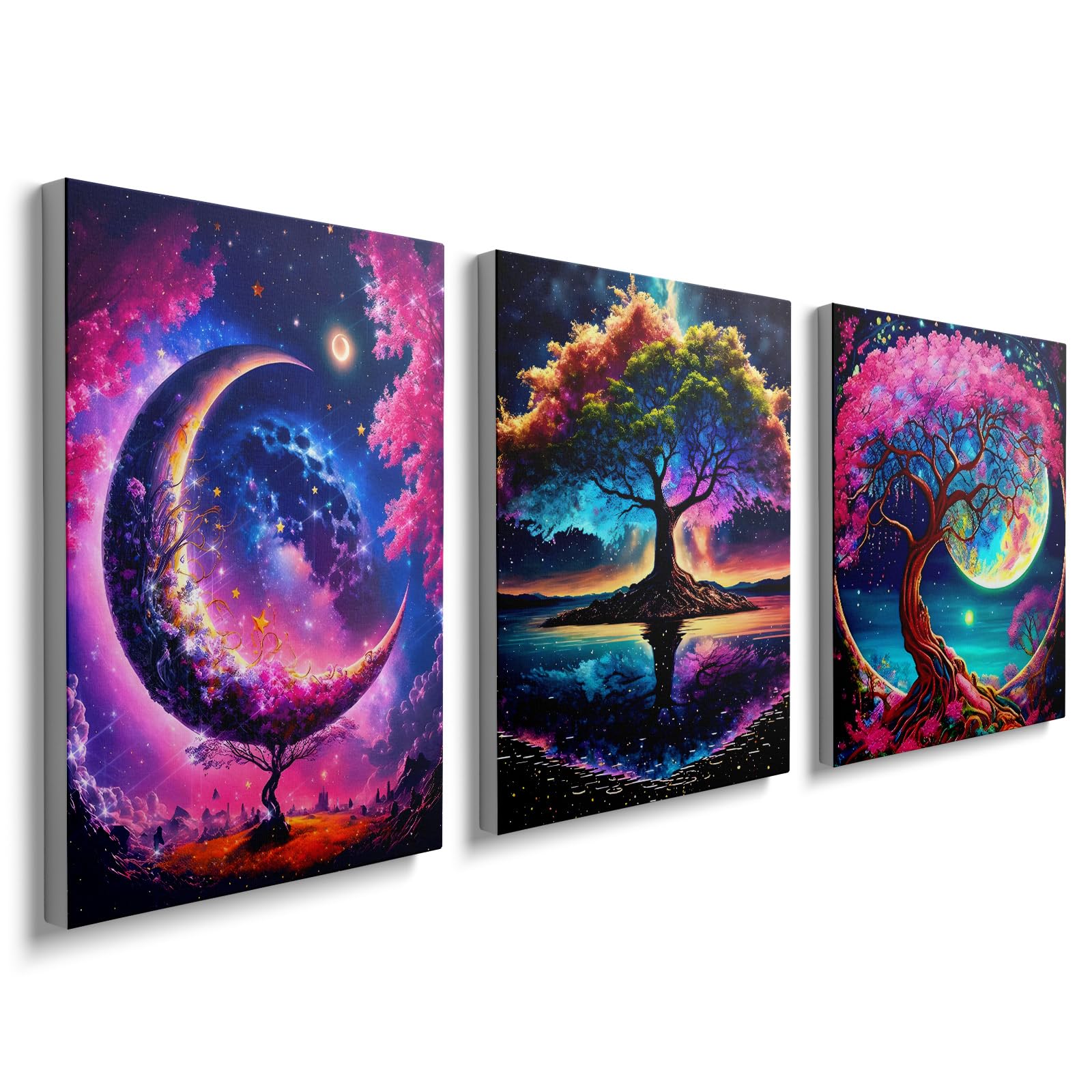 prinfantasy Abstract Wall Art Canvas Frame - 3 Pieces Colorful Prints Poster Modern Artwork YH1103
