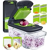 Fullstar All-in-1 Vegetable Chopper, Mandoline Slicer & Cheese Grater - French Fry Cutter & Veggie Dicer - Cheese Slicer - In