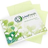 LiveFresh Natural Oil Absorbing Blotting Sheets, Large - 100 Pack