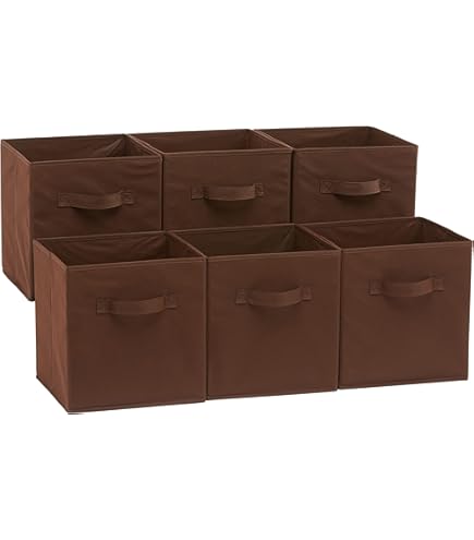 Artsdi 8-Pack Fabric Storage Cubes 11 Inch - Gray Foldable Organizer Bins With Labels