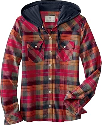 womens hooded flannel shirts