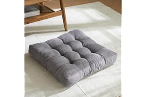 EzKamfort Floor Pillows Cushions for Adults - 22 x 22 Inch Meditation Cushion Pillow Square Floor Pillow Memory Foam Added Floor Cushion, Extra Large Floor Pillow Seating Cushions for Sitting on Floor