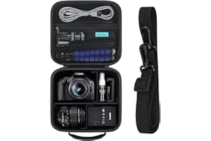 RAIALL Camera Case for Canon EOS Rebel T7/ R50/ R50V/ R100/ R5/ R6 Mark II/ R7/ R8/ R10/RP/R7/SL3/ for Sony DSLR Camera, Hard