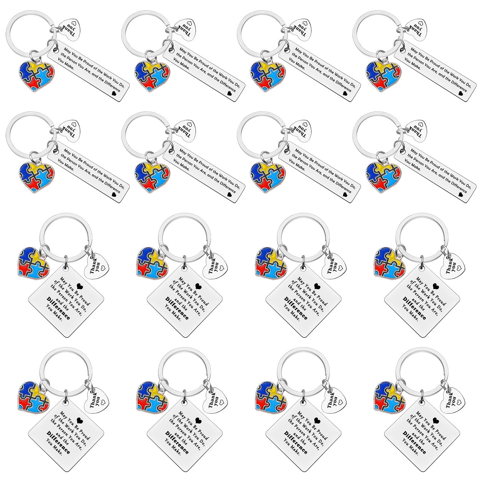 Ximalun 16 Pcs Thank You Gifts for Autism Teacher Special Education Teacher Gifts Autism Awareness Gifts ABA Therapist Appreciation Gifts SPED Teacher Gifts Autism Awareness Month Gifts