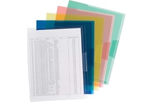 Smead Organized Up Poly Translucent Project Jacket, Letter Size, Assorted Colors, 10 per Pack (85752)