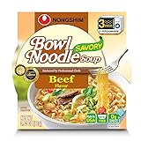 NongShim Bowl Noodle Soup, Beef, 3.03 Ounce
