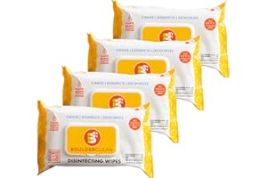 Boulder Clean Disinfecting Wipes, Fresh Lemon, Eco-Friendly Disinfectant, Multi-Surface Cleaning Wipes, On-The-Go Antibacterial Wipes, Kills Over 99.9% Germs, 72 Count (Pack of 4)