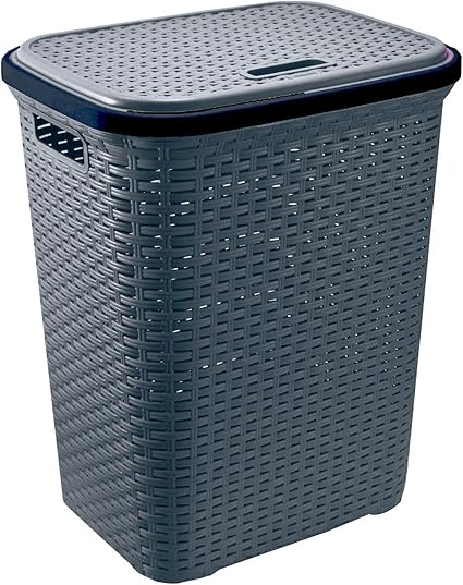 Hygienic Plastic rattan laundry Hamper 