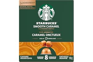 Smooth Caramel, For NESPRESSO VERTUO, Flavoured Blonde Roast, Notes of Buttery Caramel and Vanilla, NESPRESSO Coffee Capsules