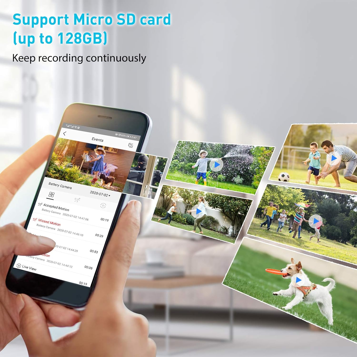 Motion Detection Two Way Audio 32gb Card Included Vanbar Outdoor Security Camera Wireless Solar Powered Camera mah Battery With Fhd 1080p Wifi Home Surveillance Cam With Night Vision Instant Alerts Bullet Cameras Electronics