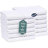 Hotel Quality White Cotton Hand Towels for Bathroom