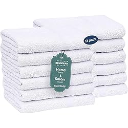 Hotel Quality White Cotton Hand Towels for Bathroom