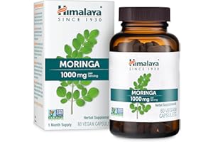 Himalaya Moringa - Herbal Superfood Antioxidants Supplement Supporting Wellness, Vitality, and Oxidative Stress - Vegan, Non-GMO, Gluten Free, 1000 mg, 60 Capsules
