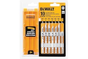 DEWALT Jigsaw Blades Set with Case, U-Shank, 10-Piece (DW3744C)