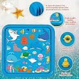 Chennyfun 68'' Splash Pad Sprinkler & Splash Play Mat Kids Water Toy view 2