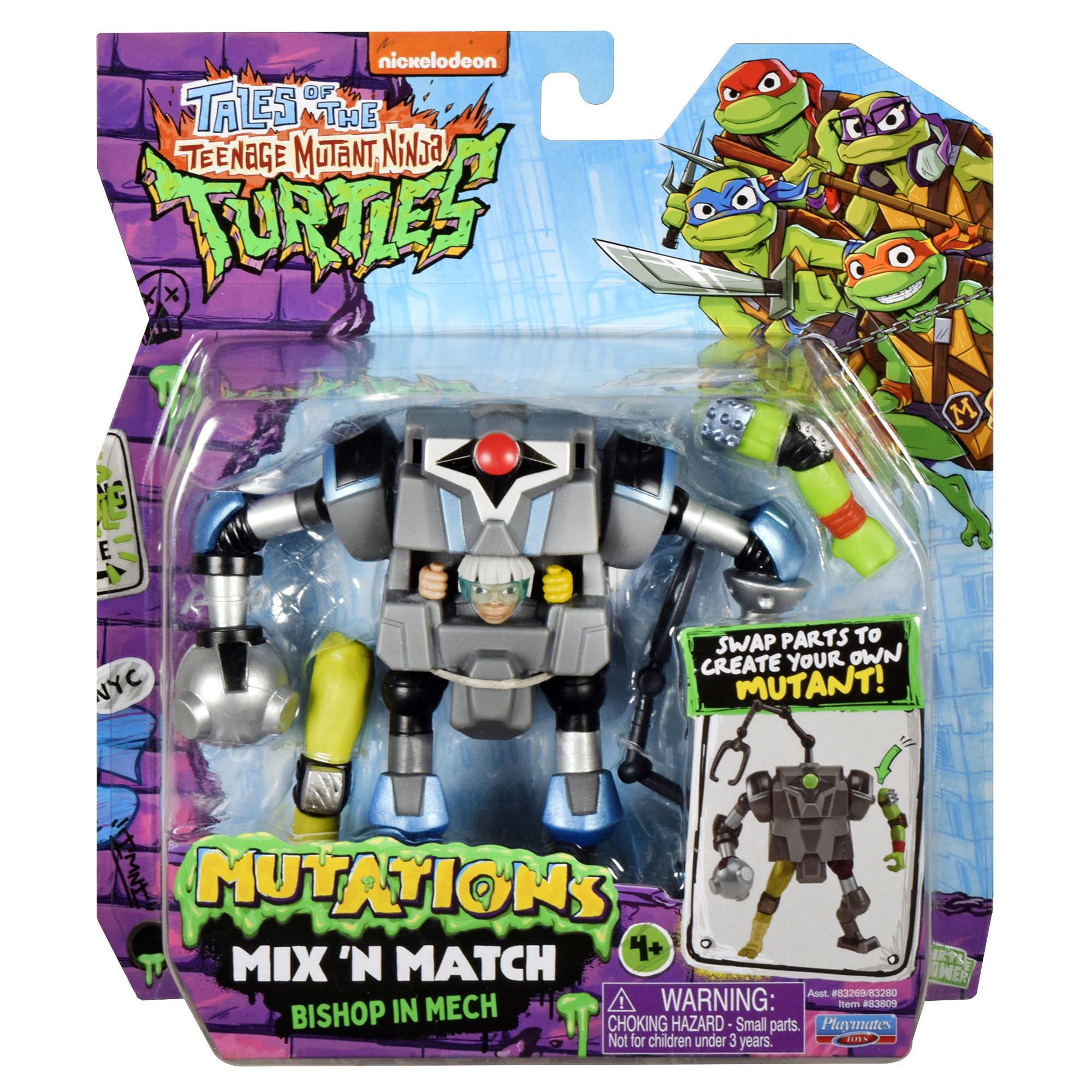 Teenage Mutant Ninja Turtles: Mutations Mix and Match 4.5-Inch Bishop Action Figure
