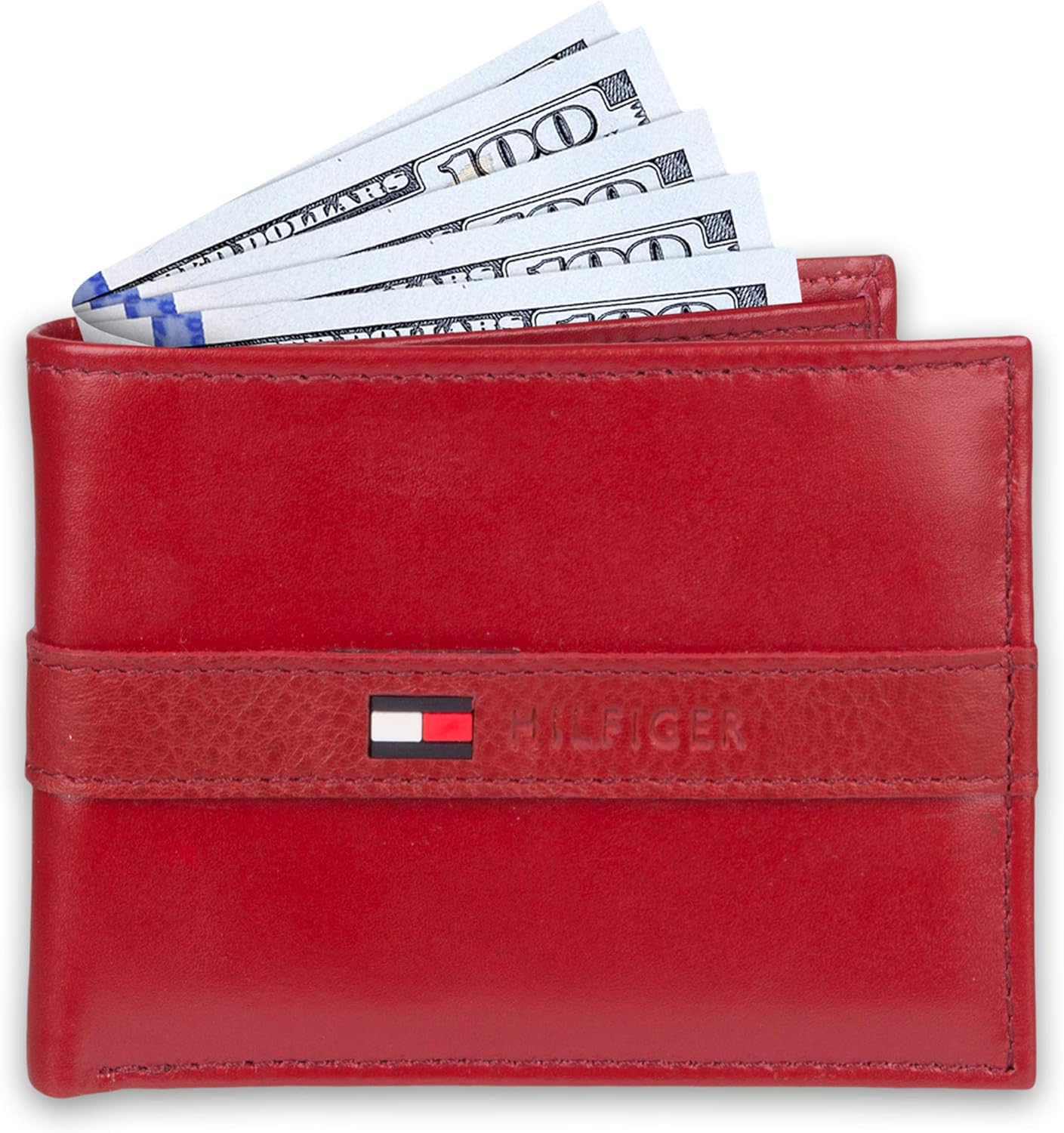 Tommy Hilfiger Men's Sw-31tl22x062-red Novelty Leather Wallets, Bifold,Compact, Red, One Size - Image 4