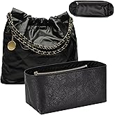 Doxo Purse Organizer Insert for CHANEL 22 Handbag, Lightweight Water-Resistant Bag Organizer insert with YKK Zipper Pocket, DupontPaper and Nylon Lining for Optimal Protection Organization (Small)