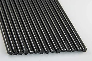 Devardi Glass Boro Rods, 1 lb, COE 33, Opaque Black Borosilicate Solid Rods