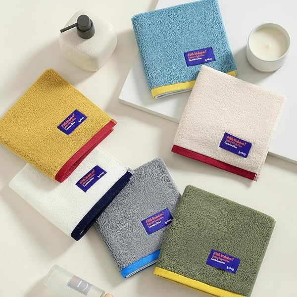 QAXOPL 6 PACK PREMIUM BATH TOWELS SET,2 BATH TOWELS, 2 HAND TOWELS, 2 WASHCLOTHS,100% COTTON EXTRA ABSORBENT SILK HEMMING TOWELS FOR BATHROOM (GREY)