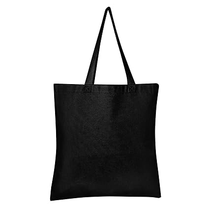 plain black tote bag