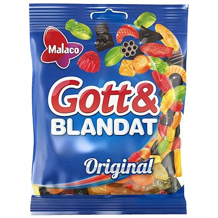 Malaco Gott Blandat Original Schwedisch Salzlakritz Lakritz Salmiak Frucht Weingummi Sussigkeiten 160g Amazon De Lebensmittel Getranke