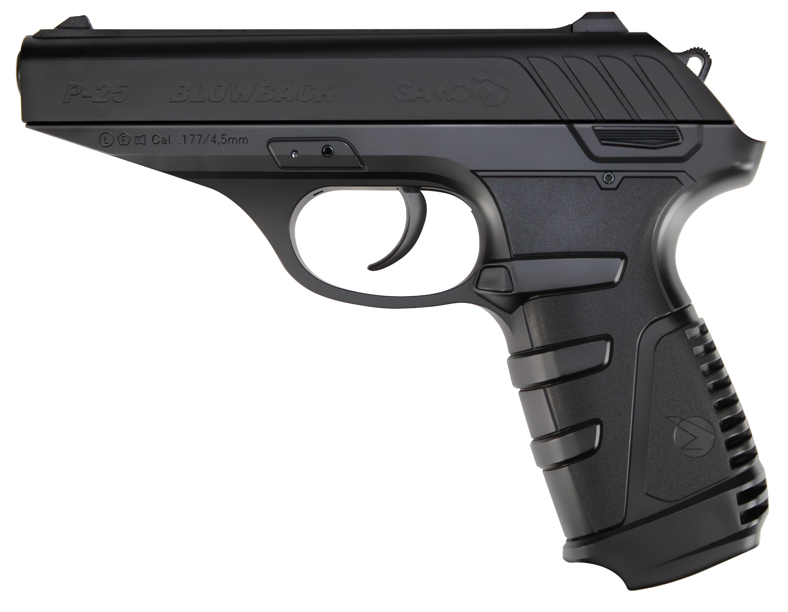 Pistola de aire comprimido Gamo P-25 Blowback CO2 - .177 Cal - Cargador de 16 pellets