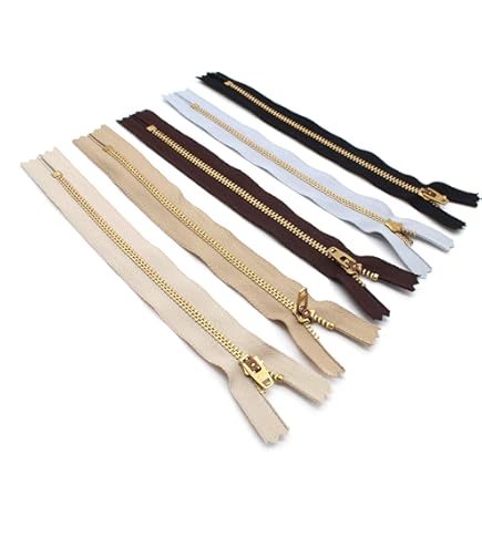 Amazon.com: Two 7 Inch Brass Jeans Zipper YKK Number 5 Gold