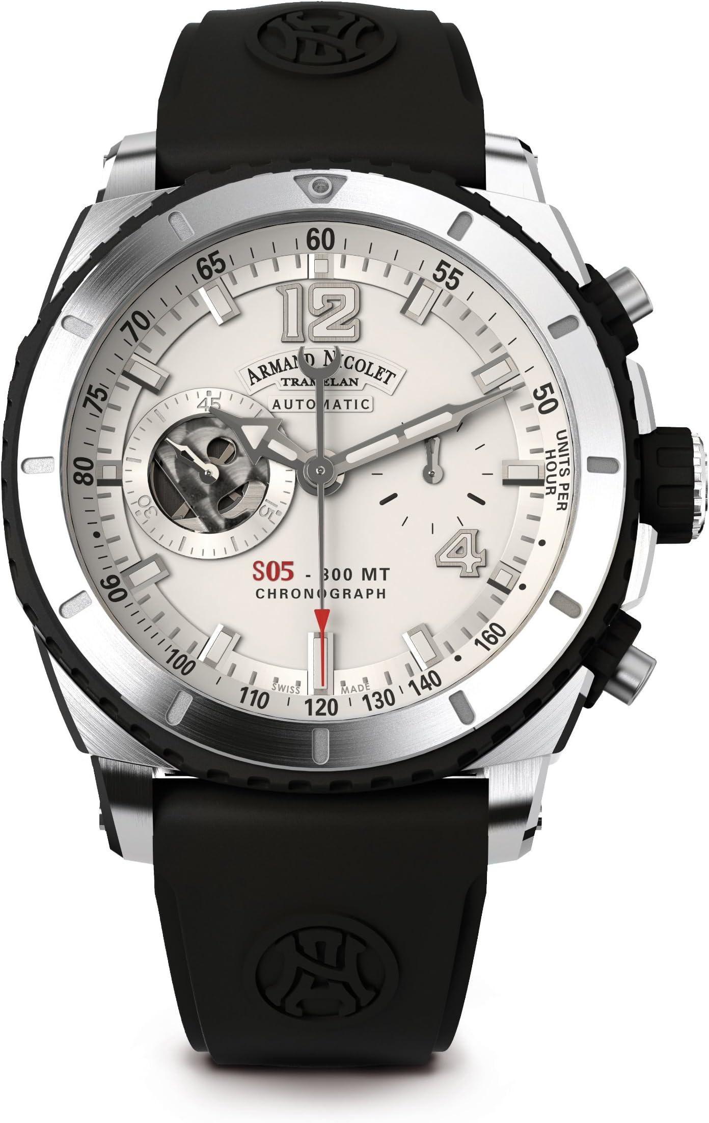 Armand Nicolet Men's A714AGN-AG-GG4710N S05 Analog Display Swiss Automatic Black Watch