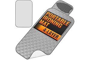 LAGARTO Portable Ironing Mat for Table Top – Foldable Ironing Pad for Table, Washer & Dryer (39.8" x 18.1") with 4-Layer Heat-Resistant Fabric & Magnetic Edges – Easy to Store & Use on Any Flat Surface